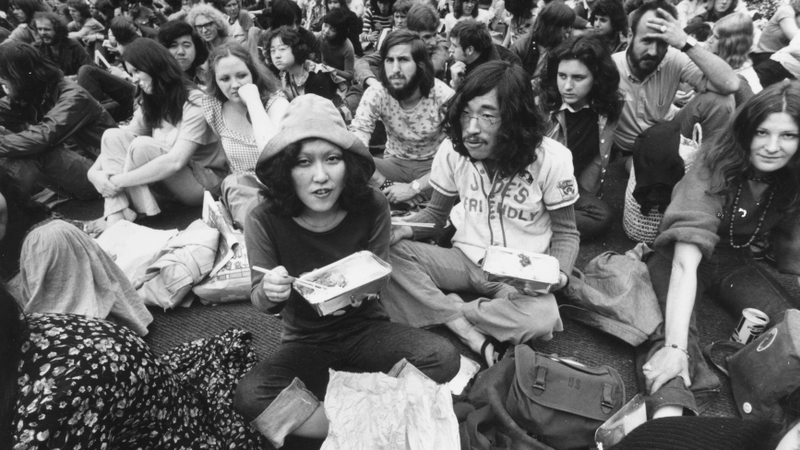 Crowd at the 1972 Rock ‘N’ Roll Festival at Wembley Stadium, London